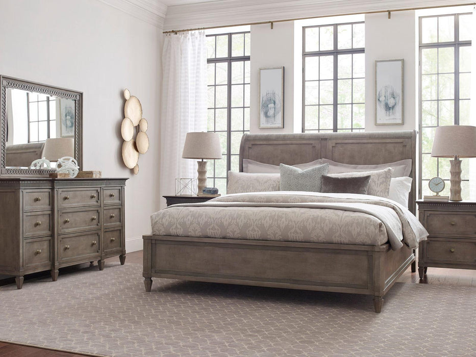 American Drew Savona Queen Anna Sleigh Bed in VersailleR