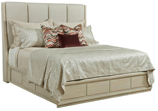 American Drew Lenox Shiena Cal King Upholstered Bed in Rich Clear LacquerR image