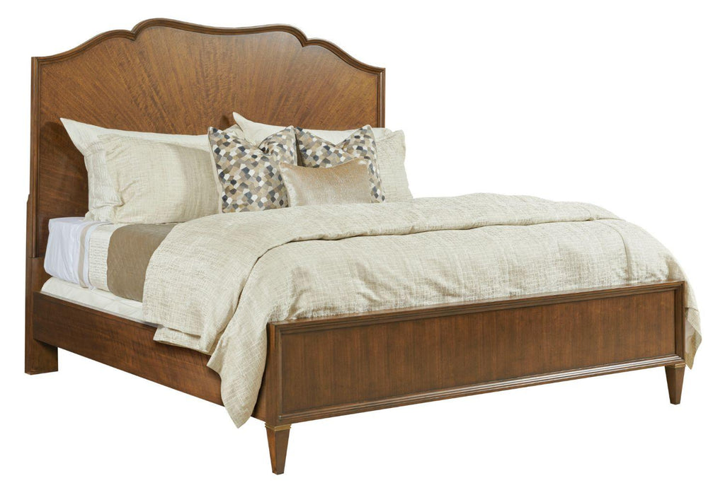 American Drew Vantage Carlisle Queen Panel Bed in Medium StainR