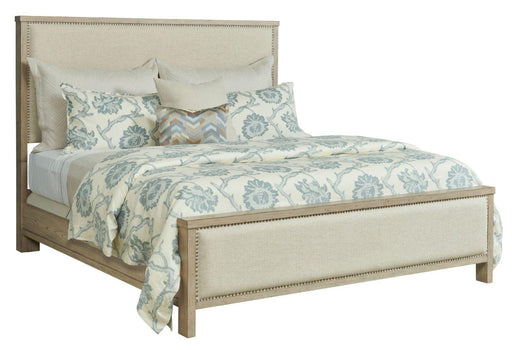 American Drew West Fork Jacksonville Queen Upholstered Bed in Aged TaupeR image