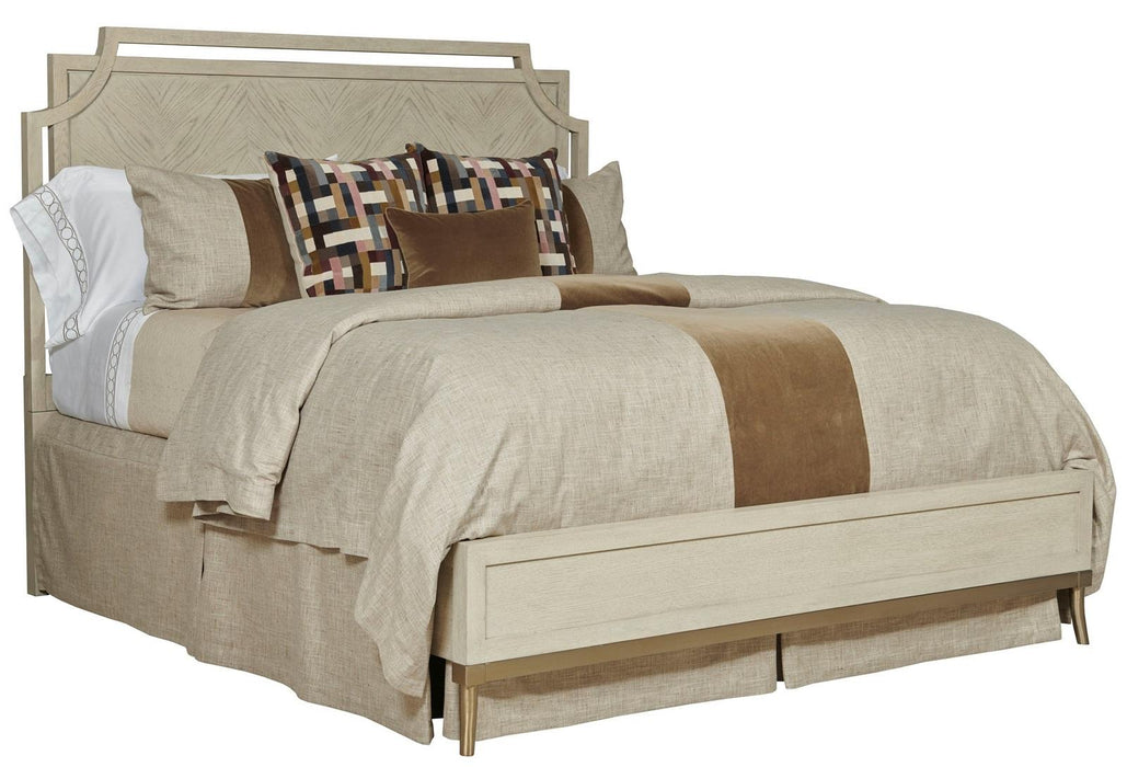 American Drew Lenox Royce King Panel Bed in Rich Clear LacquerR