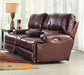 Catnapper Wembley Power Headrest Lay Flat Reclining Console Loveseat in Walnut image