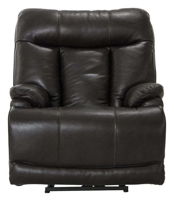 Naples Leather Power Lay Flat Recliner with Power Adjustable Headrest, Power Adjustable Lumbar Support and Extra Extension Footrest image