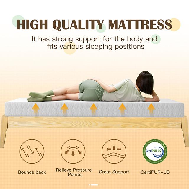 Forsythia 8" Queen Green Tea Gel Memory Foam