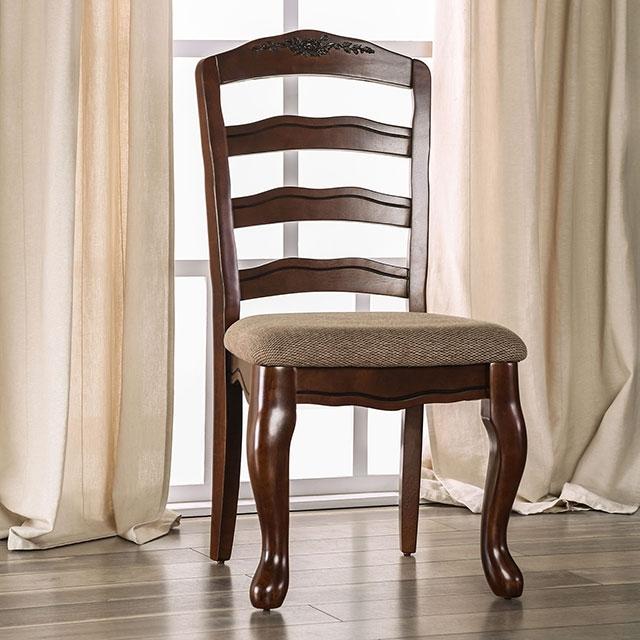 Townsville Dark Walnut/Tan Side Chair (2/CTN)
