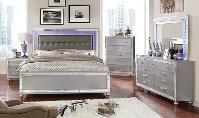 Brachium Queen Bedroom Set Silver