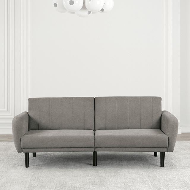 Aristide Futon Sofa Grey & Brown