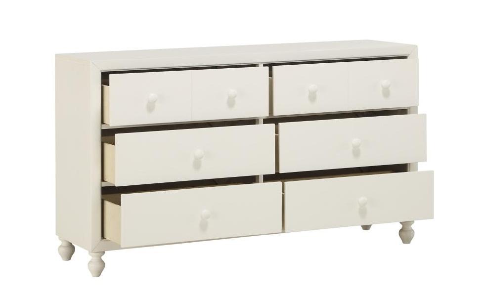 Homelegance Wellsummer 6 Drawer Dresser in White 1803W-5
