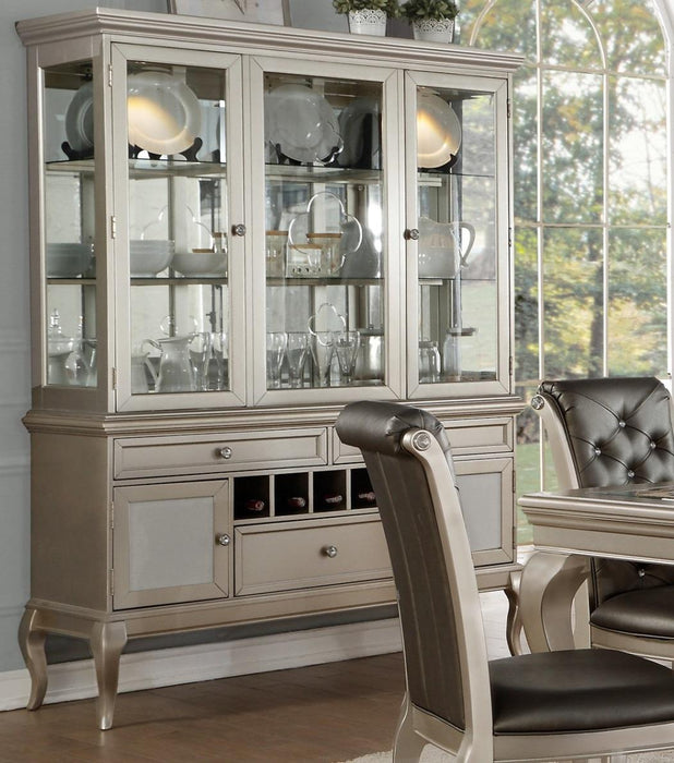 Homelegance Crawford Buffet and Hutch in Silver 5546-50*