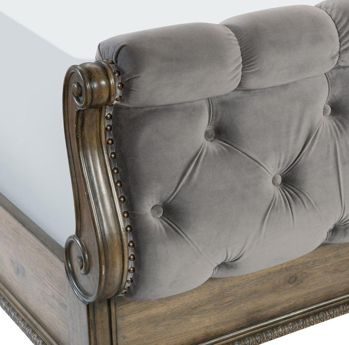 Homelegance Furniture Rachelle Queen Sleigh Bed in Weathered Pecan 1693-1*