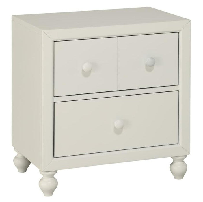 Wellsummer 2 Drawer Nightstand in White 1803W-4