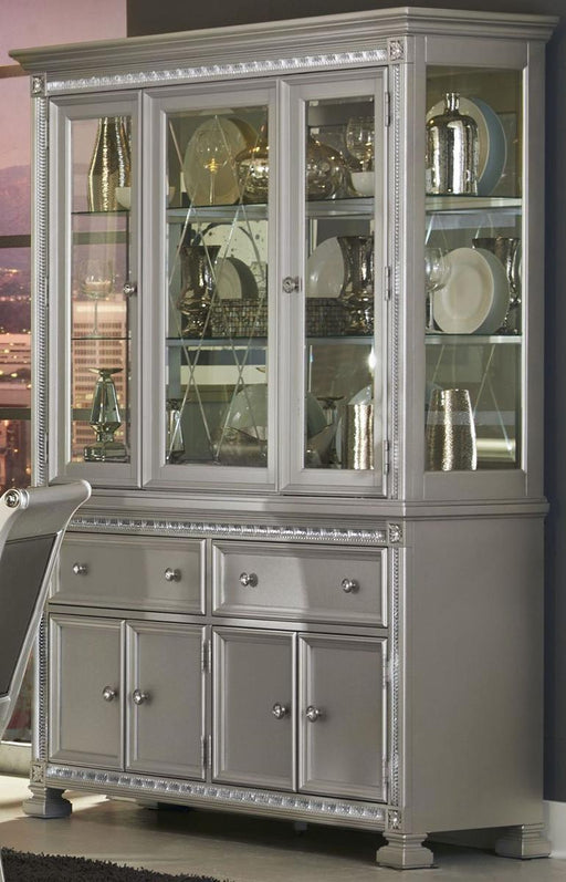 Homelegance Bevelle Buffet with Hutch in Silver 1958-50-55 image