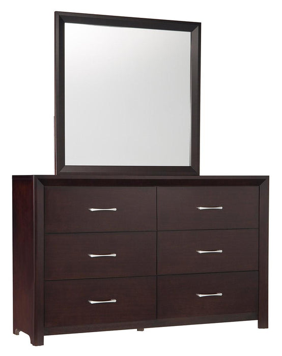 Edina 6 Drawer Dresser in Espresso-Hinted Cherry 2145-5