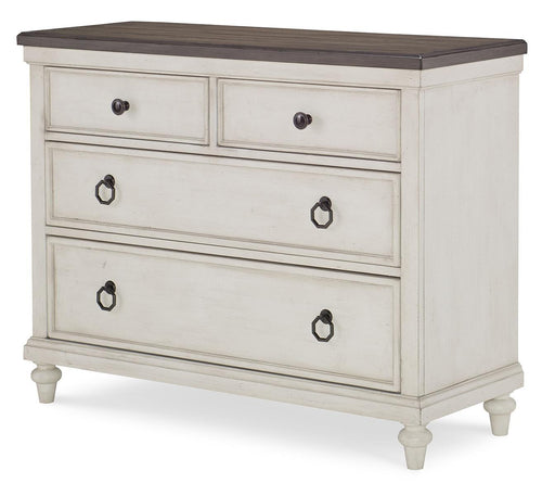 Legacy Classic Brookhaven 4 Drawer China Base in Vintage Linen/ Rustic Dark Elm image