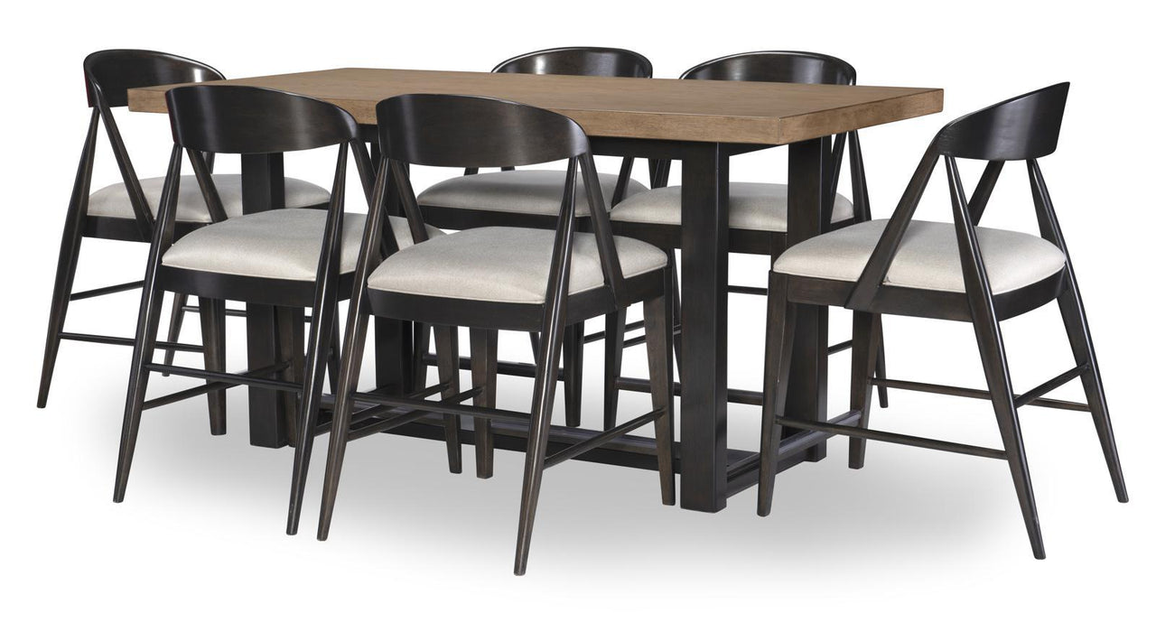 Legacy Classic Duo Counter Height Table in Black Bean/Light Latte
