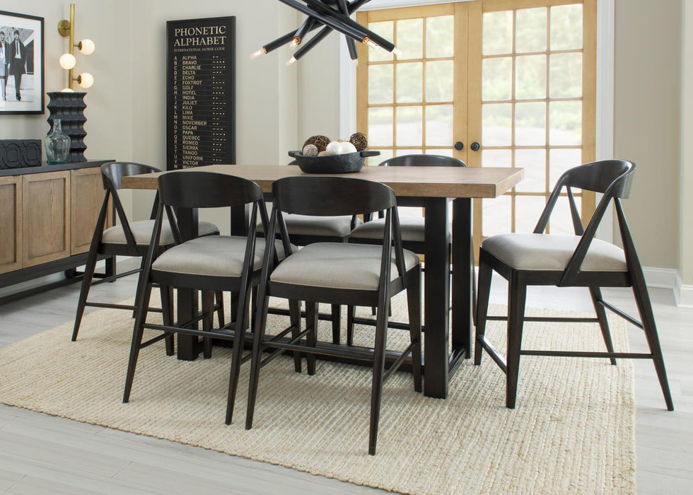 Legacy Classic Duo Counter Height Table in Black Bean/Light Latte