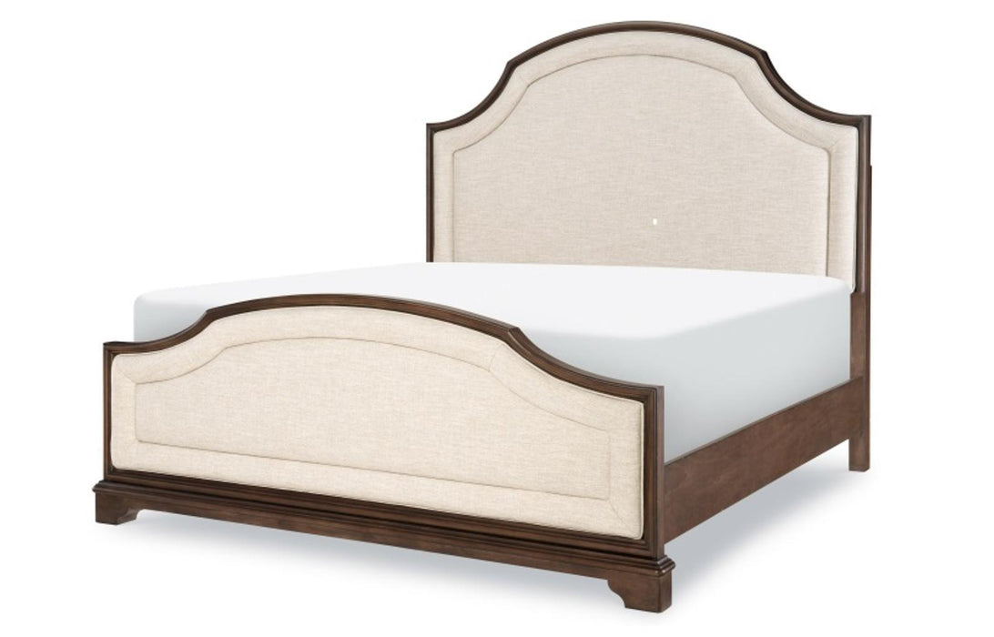 Legacy Classic Stafford Queen Upholstered Panel Bed in Rustic CherryK