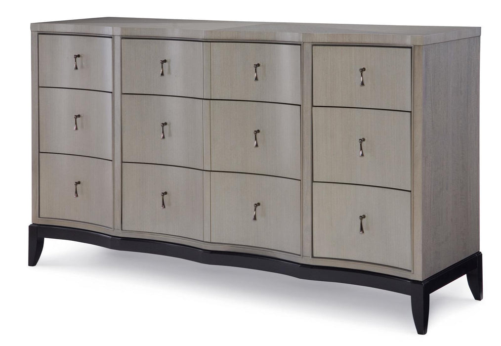 Legacy Classic Symphony Dresser in Platinum & Black Tie