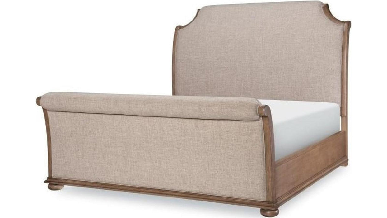 Legacy Classic Camden Heights King Upholstered Sleigh Bed in ChestnutK