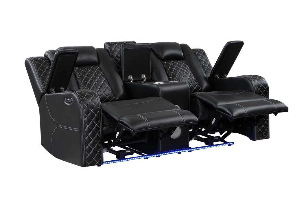 Radiant Pw D. Recln Loveseat W/ Console