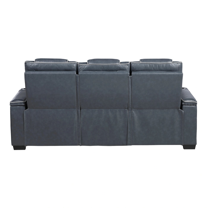 Apex Power Double Reclining Sofa With Center Drop-Down Cup Holders