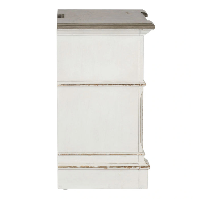 Abbey Park Drawer Nightstand in Antique White image