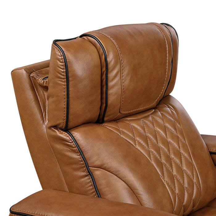 Apex Power Double Reclining Sofa With Center Drop-Down Cup Holders