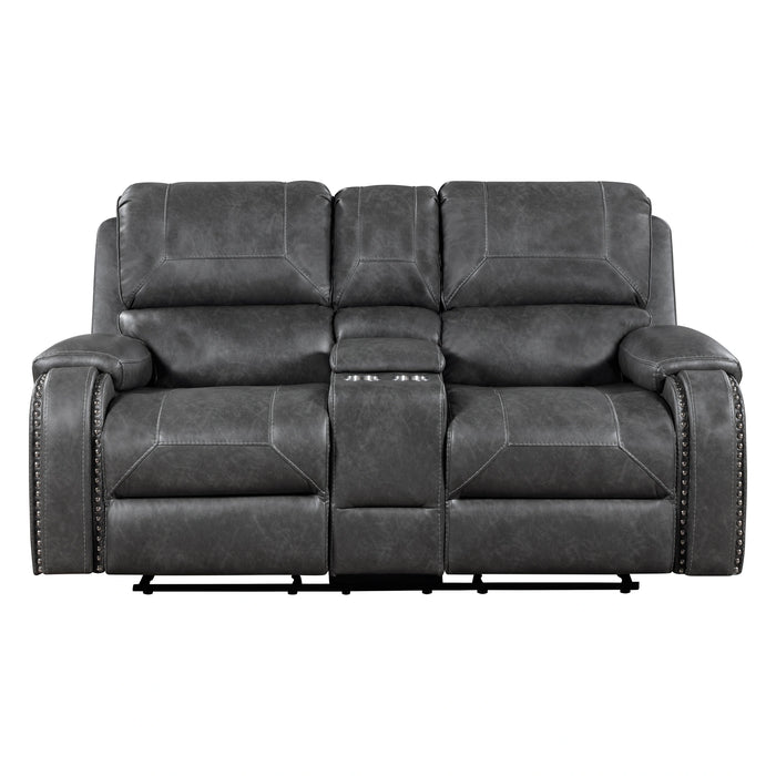 Newnan Double Glider Reclining Love Seat With Center Console