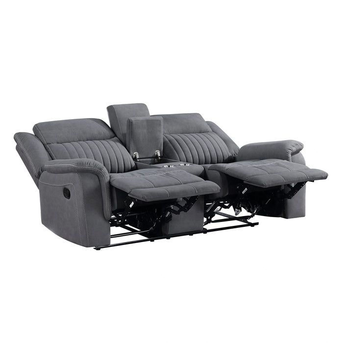 Dean Double Reclining Love Seat With Center Console