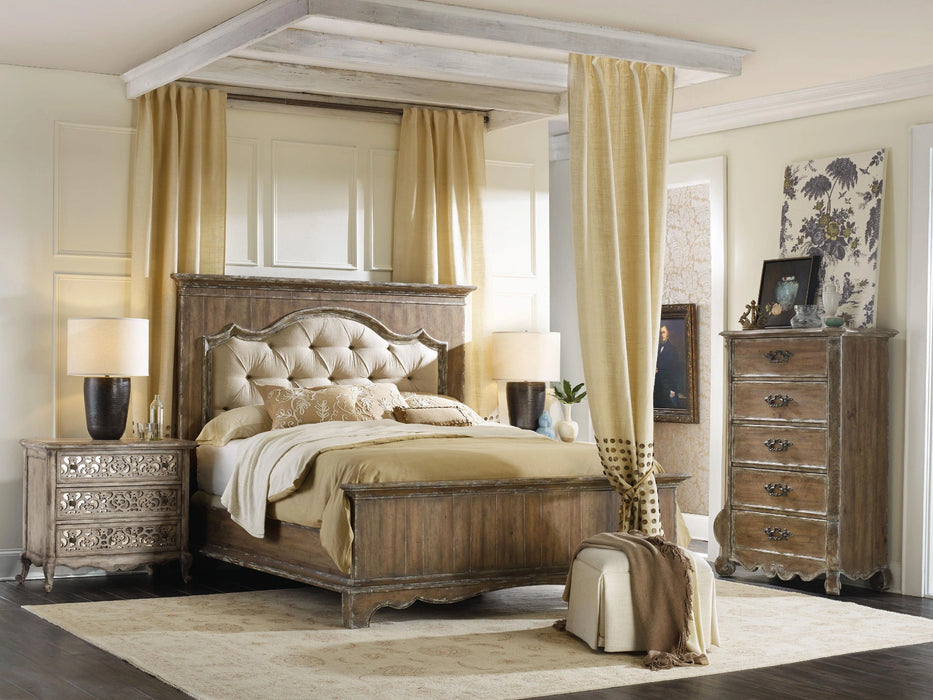 Chatelet Queen Upholstered Mantle Panel Bed