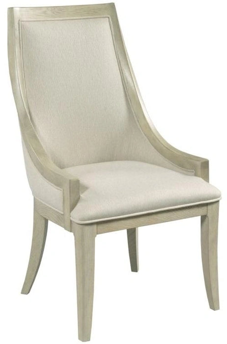 American Drew Lenox Chalon Upholstered Dining Chair in Rich Clear Lacquer(Set of 2)
