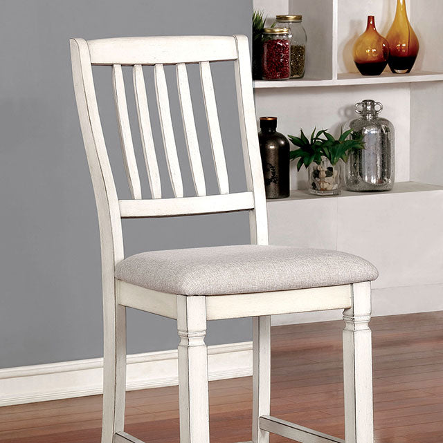 Kaliyah Antique White Counter Ht. Chair (2/CTN)