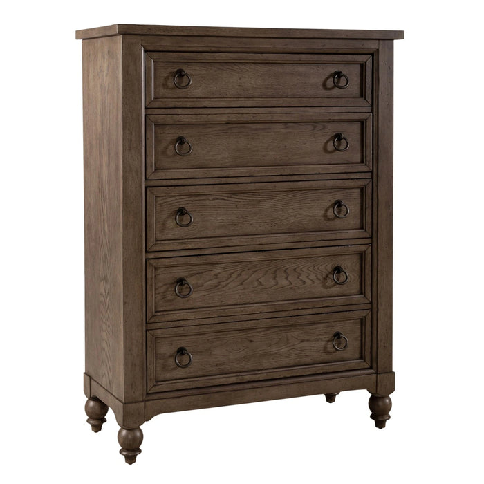 Americana Farmhouse King California Sleigh Bed, Dresser & Mirror, Chest, Night Stand image