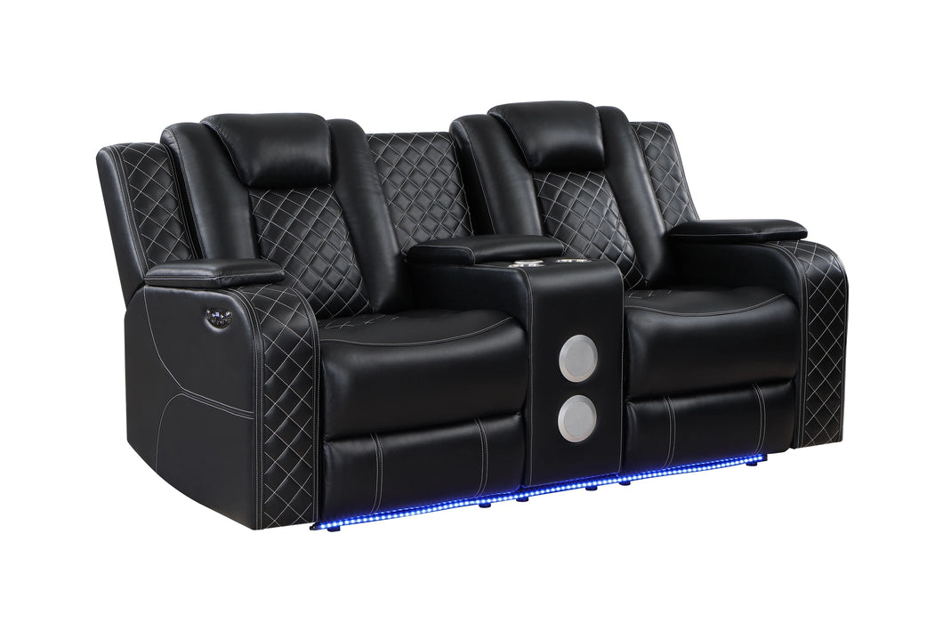 Radiant Pw D. Recln Loveseat W/ Console