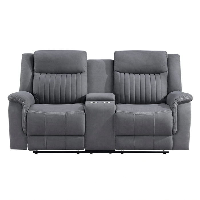 Dean Double Reclining Love Seat With Center Console