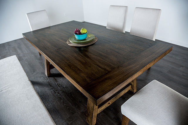 Losone Dining Table Set with Bench Rustic