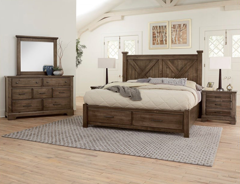 Vaughan-Bassett Cool Rustic 7 Drawer Dresser in Mink