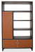 21 Cosmopolitan Left Bookcase in Umber/Orange image
