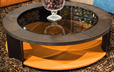 21 Cosmopolitan Round Cocktail Table in Umber/Orange image