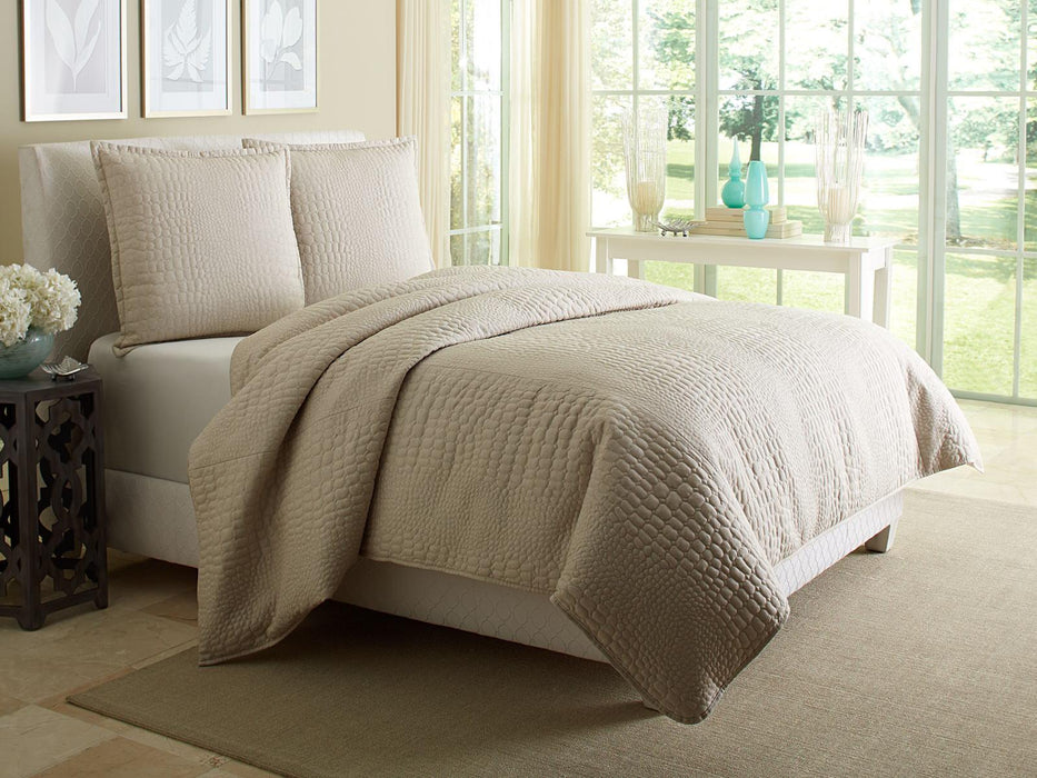Dash 3-pc King Coverlet Set in Natural