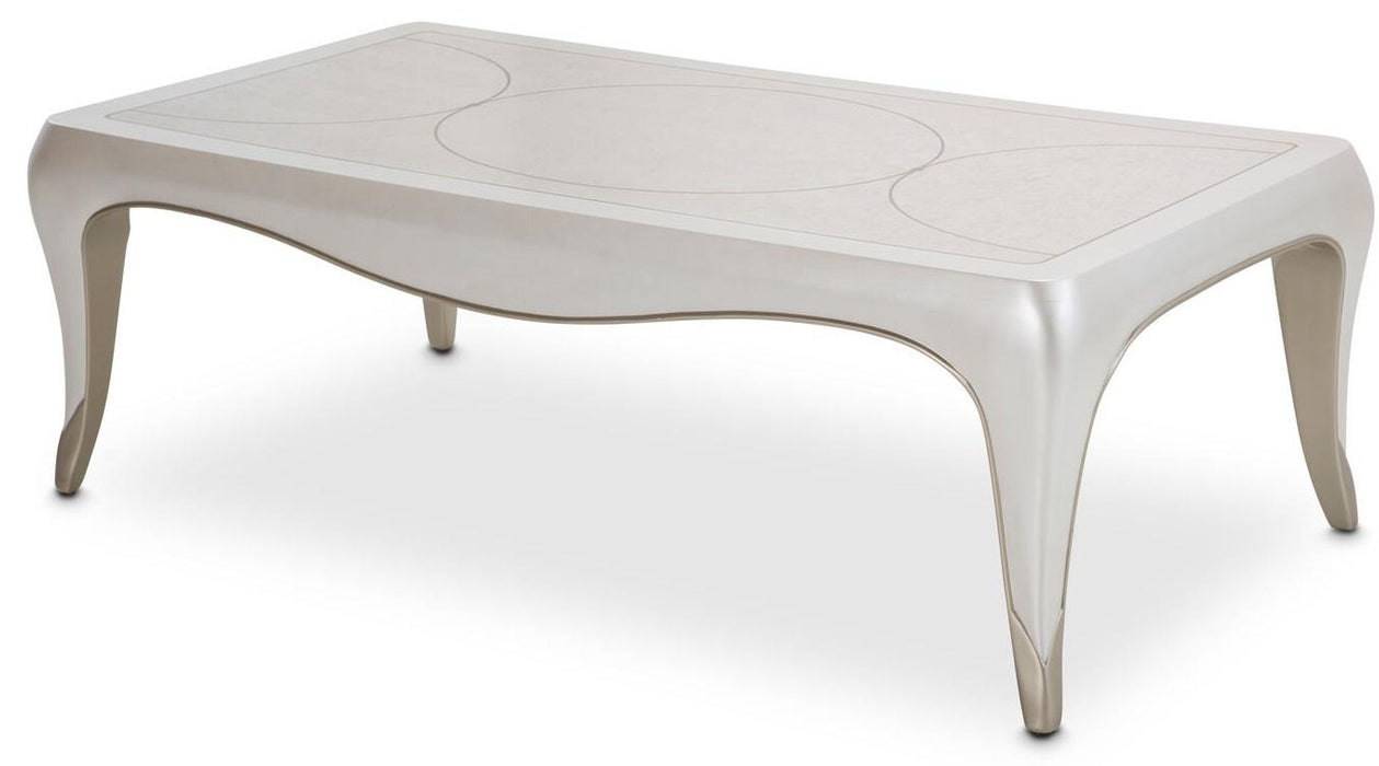 Furniture London Place Cocktail Table in Creamy Pearl