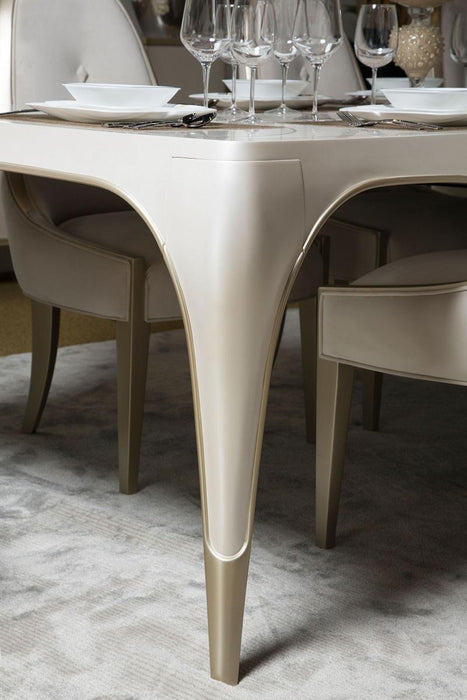 Furniture London Place Dining Table in Creamy Pearl