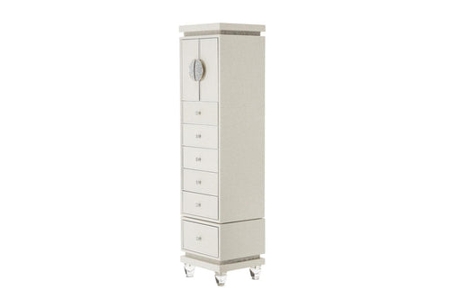 Glimmering Heights Upholstered Swivel Lingerie Chest in Ivory image