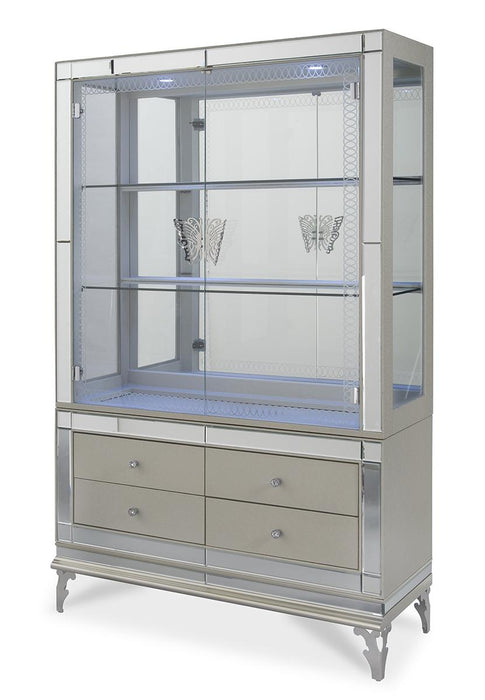 Hollywood Swank Curio w/ Drawer Base in Pearl Caviar NT03515-11 image