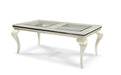 Hollywood Swank Leg Dining Table in Pearl Caviar image