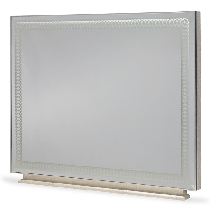 Hollywood Swank Rectangular Dresser Mirror in Crystal Croc image