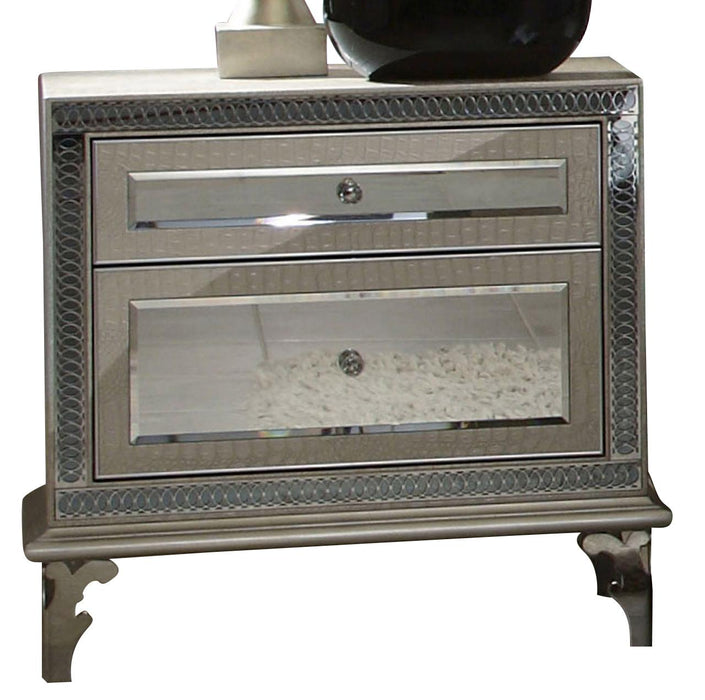 Hollywood Swank Upholstered Nightstand in Crystal Croc image