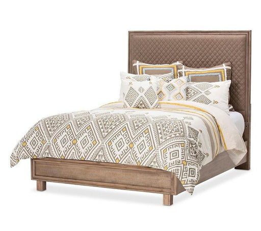 Hudson Ferry California King Panel Bed in Driftwood (Brown Fabric) image