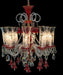 Lighting Winter Palace 8 Light Chandelier in Red, Clear and Gold image