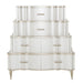 London Place Tiered 6-Drawer Chest in Creamy Pearl image